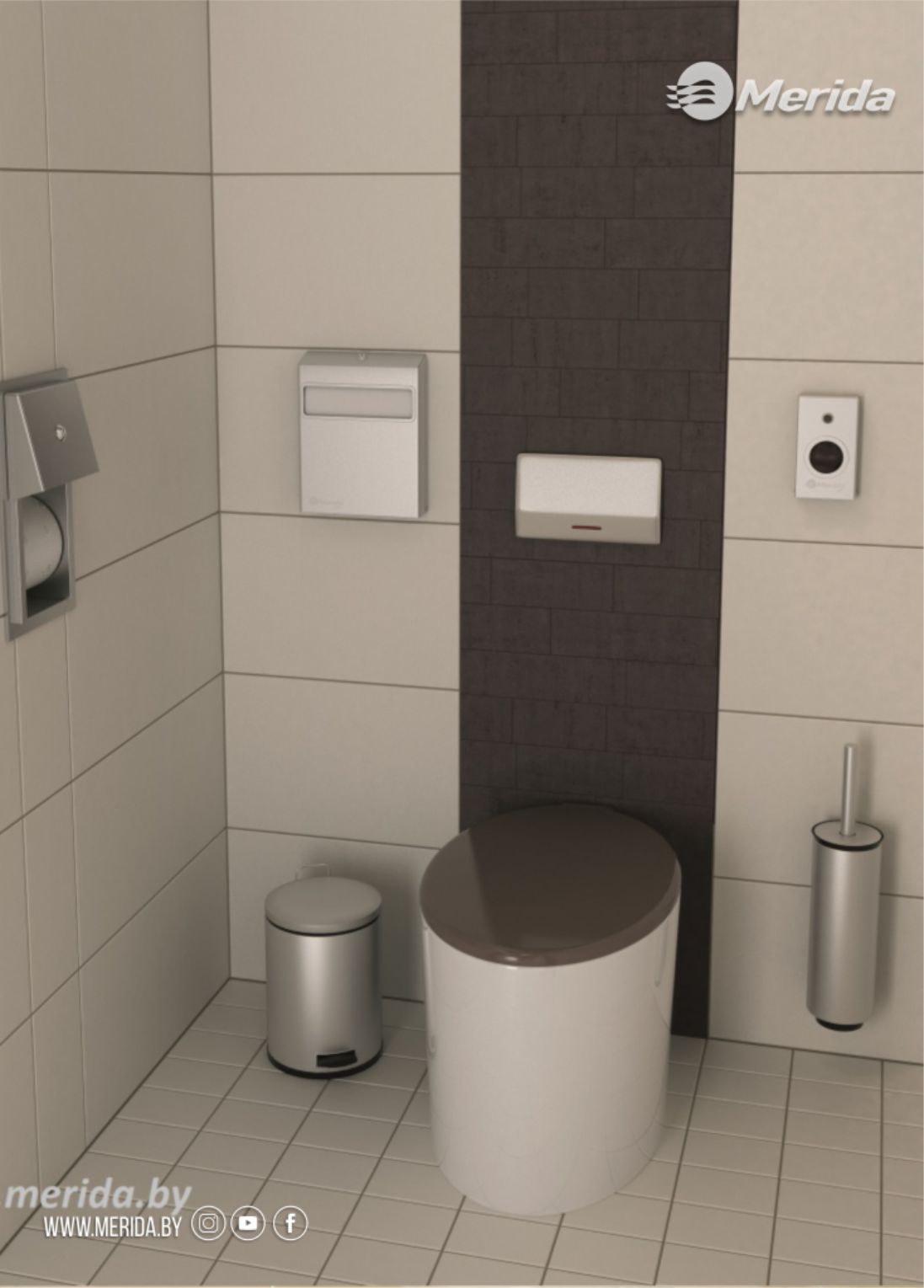 Индивидуальная кабинка туалетной комнаты