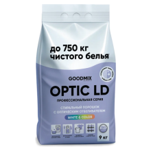 ПРОФЕССИОНАЛЬНЫЙ СТИРАЛЬНЫЙ ПОРОШОК С ОПТИЧЕСКИМ ОТБЕЛИВАТЕЛЕМ GOODMIX OPTIC LD, 9 КГ ПРОФЕССИОНАЛЬНЫЙ СТИРАЛЬНЫЙ ПОРОШОК С ОПТИЧЕСКИМ ОТБЕЛИВАТЕЛЕМ GOODMIX OPTIC LD, 9 КГ