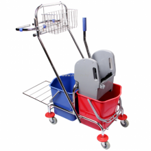 ТЕЛЕЖКА УБОРОЧНАЯ 2-Х ВЕДЕРНАЯ, С КОРЗИНОЙ, ОТЖИМОМ И ДЕРЖАТЕЛЕМ МЕШКА ТЕЛЕЖКА УБОРОЧНАЯ 2-Х ВЕДЕРНАЯ, С КОРЗИНОЙ, ОТЖИМОМ И ДЕРЖАТЕЛЕМ МЕШКА