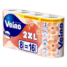 БУМАГА ТУАЛЕТНАЯ VEIRO 2XL (8 РУЛ/УП) БУМАГА ТУАЛЕТНАЯ VEIRO 2XL (8 РУЛ/УП)